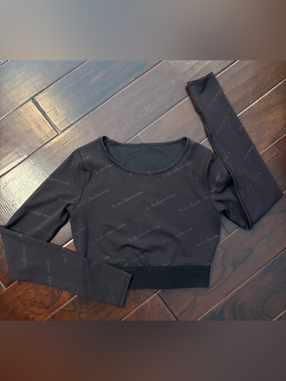 Lululemon Wunder Train Cropped Long Sleeve *Special Edition in Black
